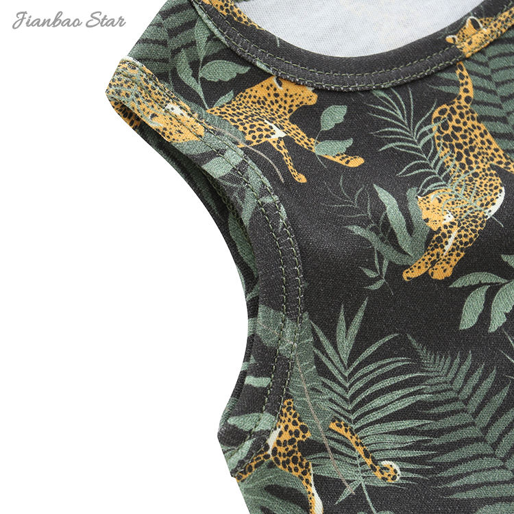 Novo lançamento Baby Peplum Top sem mangas com Bloomers tecido 100% algodão respirável conjunto de roupas de bebê com serviço OEM