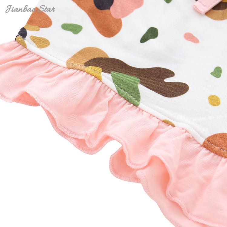 Novo design de alta qualidade confortável verão casual bonito padrão manga curta terno do bebê recém-nascido roupas do bebê