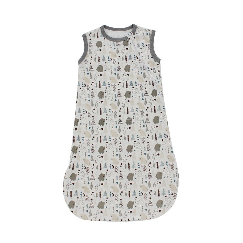 Atacado recém-nascido da criança do bebê saco de dormir padrões impressos roupas do bebê personalizar unisex bebê macacão conjunto com zíper