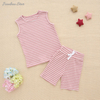 Atacado conjunto de roupas de bebê verão shorts colete conjunto recém-nascido menina meninos conjuntos de roupas cor sólida roupas de bebê