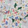 Atacado conjunto de pijamas para bebês recém-nascidos, manga longa, malha de algodão de bambu, meninos e meninas, conjunto personalizado, estampa personalizada, 2 peças, pijamas