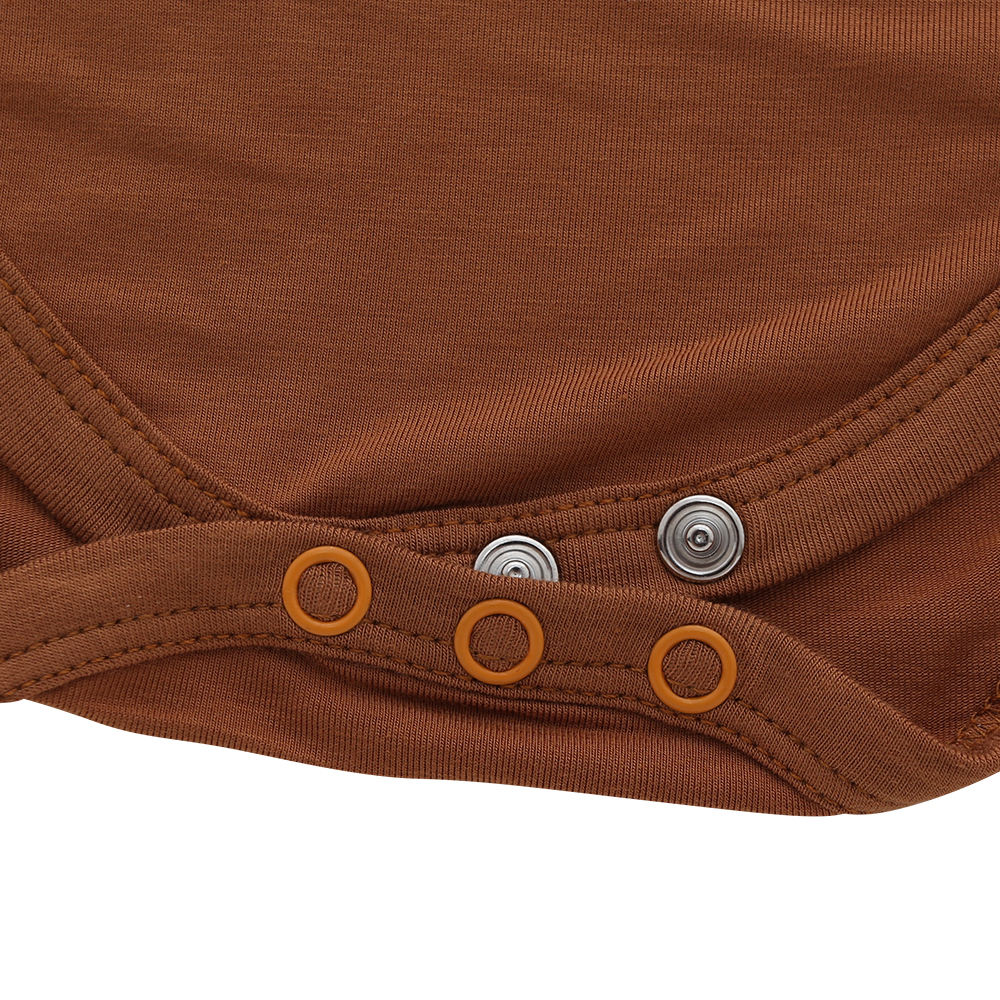 Mais recente design manga longa macacão de algodão de bambu adorável macacão de bebê com chapéu de coelho estilo cor sólida roupas de bebê