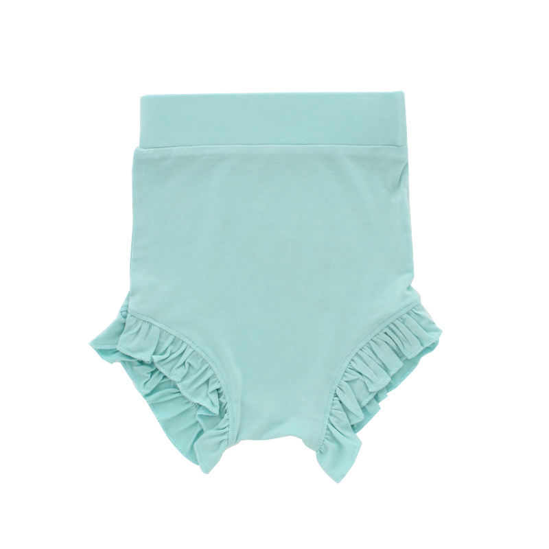 Venda imperdível 95% bambu e 5% tecido elastano tricotado infantil bebê meninas verão bloomer com lindo design de babados