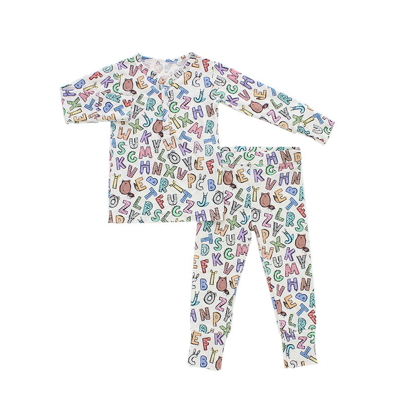 Conjuntos de roupas de outono para bebês e crianças, blusas de manga comprida e calças compridas, 2 peças, roupas amigáveis ​​com design adorável de padrão