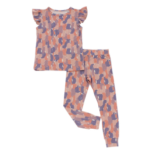 Design de verão bebê criança meninas roupas doce babado sem mangas tops e calças compridas crianças 2 peças conjuntos de roupas