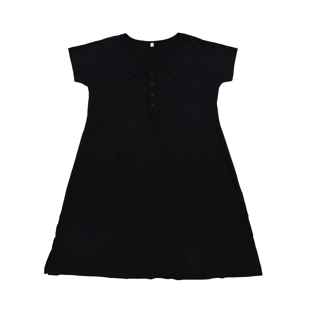 Extra macio de bambu tricotado mamãe mulheres meninas pijamas vestido pijamas com design de botão de abertura