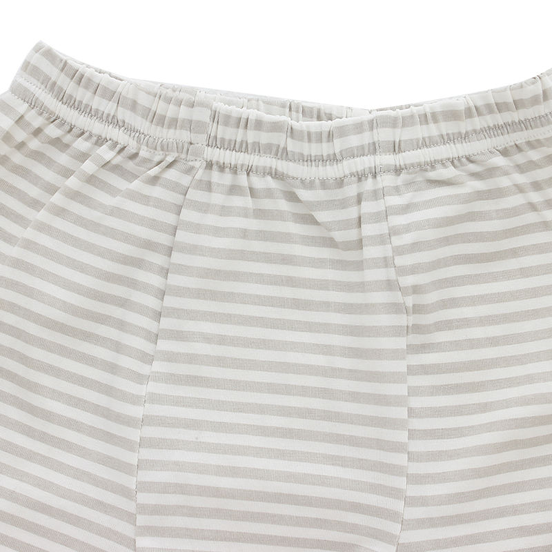 Conjunto de roupas para bebês recém-nascidos, listras horizontais, 2 peças, pijama de manga comprida, 100% algodão, venda imperdível