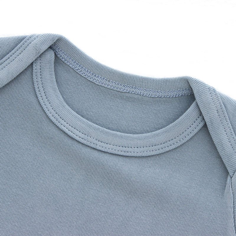 Conjunto de ternos de manga comprida de bambu elastano algodão macio conjunto de pijamas de bebê unissex roupas infantis ecológicas 2 peças roupas casuais