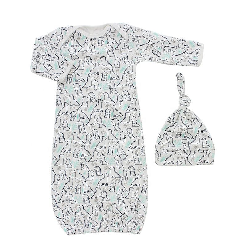 Conjunto de saco de dormir para bebês, atacado, com chapéu, manga longa, envelope, gola, roupas unissex, bebê, menina, meninos, roupa de dormir, conjunto de presente