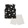 Conjuntos de roupas de bebê sem mangas, tops e shorts, calças 100% algodão, malha unissex, atacado, roupas infantis premium, roupa de bebê