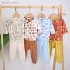 Atacado 0-24m conjuntos de pijamas do bebê outono manga longa malha algodão meninos meninas roupas 3 peças roupas do bebê conjunto presente