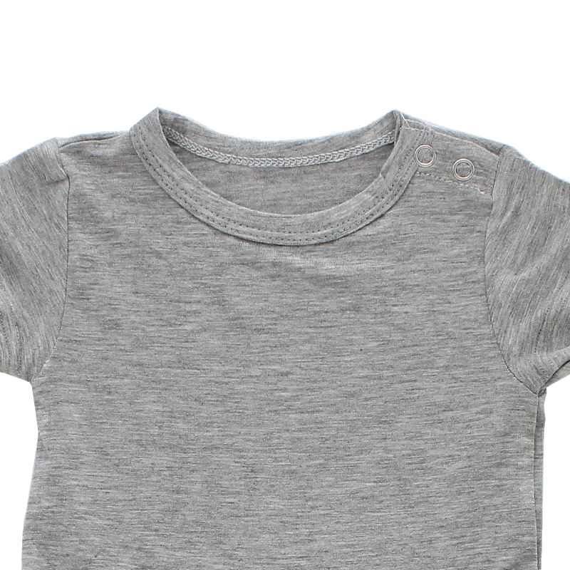 Macacão de bebê de manga curta, pijama para bebês recém-nascidos, botão de pressão de alta qualidade, roupas de tecido de algodão de bambu para meninos e meninas