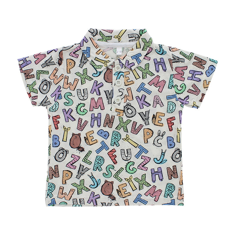 Verão manga curta leve respirável unissex bebê criança crianças estilo POLO camiseta tops para bebês