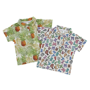 Verão manga curta leve respirável unissex bebê criança crianças estilo POLO camiseta tops para bebês