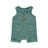 Atacado roupas de bebê personalizar padrão de cor verão sem mangas suspender botão design menina meninos bebê macacão conjunto