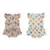 Temporada de verão venda quente bambu textura super macia terno do bebê roupas plissado sem mangas infantil conjuntos macacão do bebê