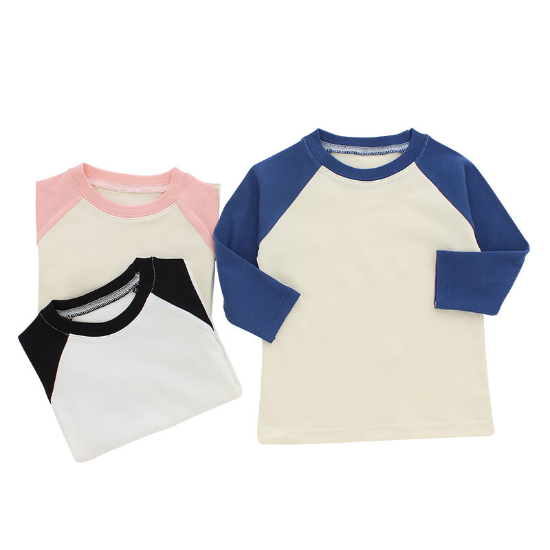 Atacado inverno unissex crianças agasalhos bebê sólido camiseta criança crianças manga comprida tops roupas de bebê