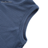 Venda superior de alta qualidade confortável 100% algodão verão casual sem mangas com chapéu e bolso terno conjunto unisex roupas bebê