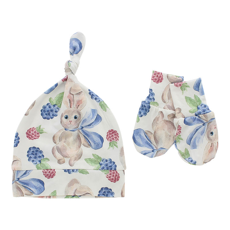 Conjuntos inteiros de pijamas para bebês recém-nascidos, 4 peças, todas as estações, com chapéu, luvas e cobertor, conjuntos de presentes para bebês