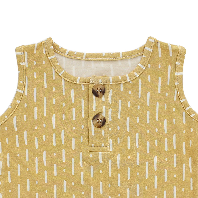 95% bambu malha super macio sem mangas bebê menino e menina camiseta verão cor sólida e padrão oem crianças topos
