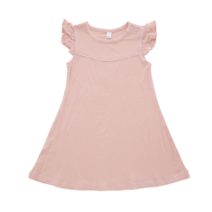 Vestido infantil feminino com babados, roupa casual de festa, adorável, verão, sem mangas, cor sólida, saia fashion para bebês