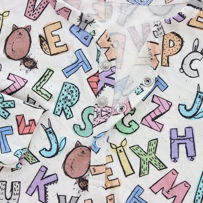 Conjuntos de roupas de outono para bebês e crianças, blusas de manga comprida e calças compridas, 2 peças, roupas amigáveis ​​com design adorável de padrão