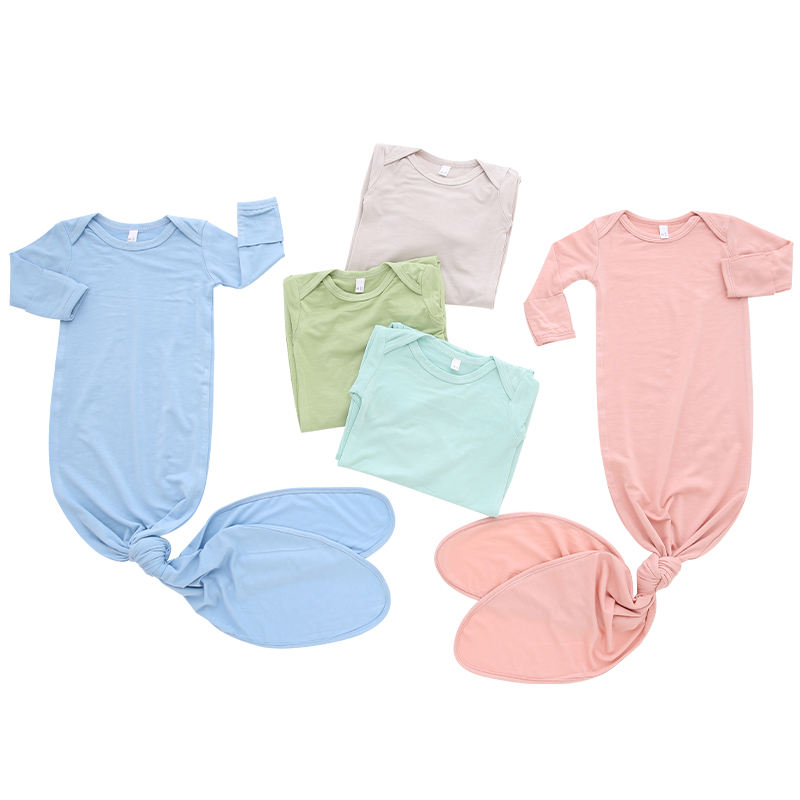 Conjunto de pijamas para bebês recém-nascidos, manga longa, malha 100% algodão, 3 peças, roupas para bebê, saco de dormir com chapéu e faixa de cabeça, acessórios