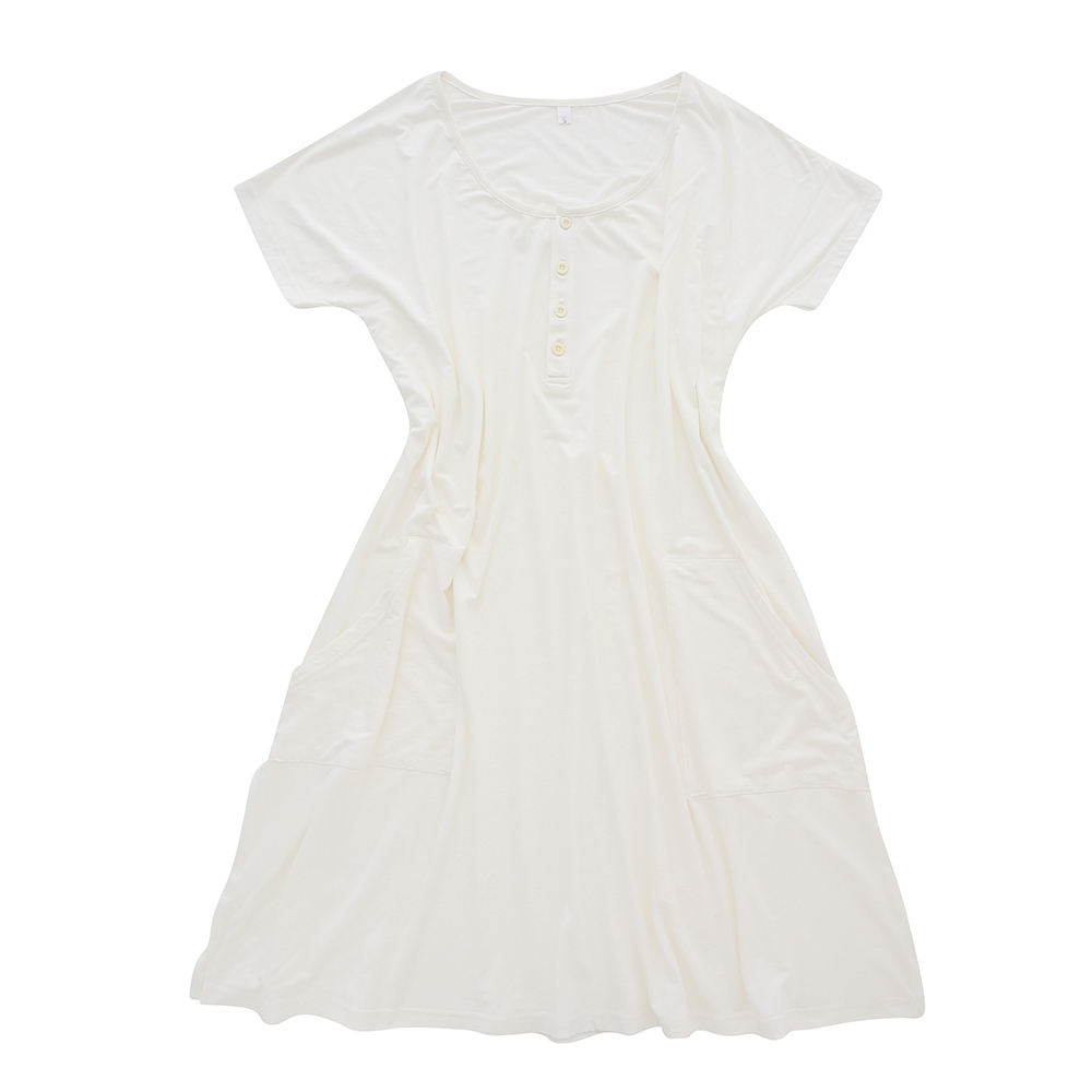 Extra macio de bambu tricotado mamãe mulheres meninas pijamas vestido pijamas com design de botão de abertura