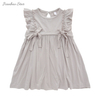 Personalize atacado novo estilo verão cor padrão sem mangas adorável suspender bebê meninas vestido macio roupas infantis