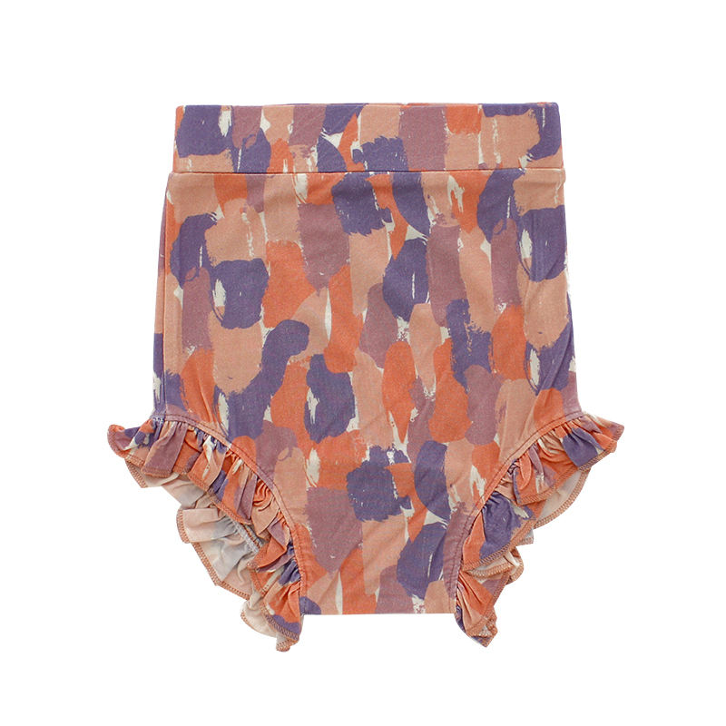 O short das meninas do bebê do verão 0-2 anos de tamanho com textura macia e confortável do estilo do plissado OEM imprimiu testes padrões