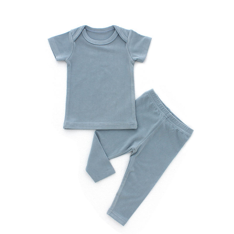 Alta qualidade atacado nova chegada 100% algodão verão bebê meninos pijamas de saída conjuntos de roupas de bebê macacão de bebê