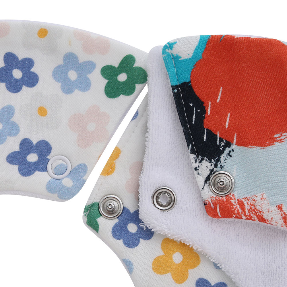 Babadores de bebê 100% algodão direto da fábrica, babadores fofos personalizados, venda quente, fácil de limpar, avental fofo, acessórios para bebês