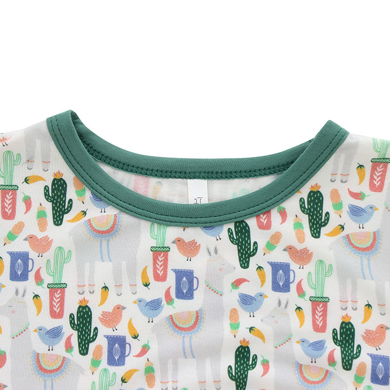 Venda quente atacado pijamas de bebê conjuntos de roupas de bebê menina bambu viscose algodão conjuntos de roupas de bebê e tiros 2 peças da criança crianças conjunto de roupas de bebê