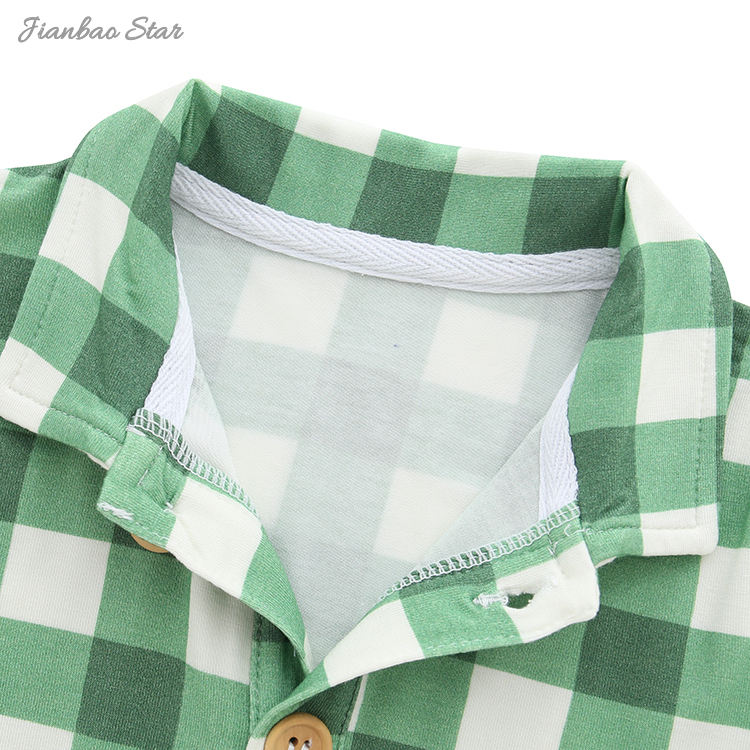 Nova impressão personalizada primavera outono conjuntos de pijamas de bebê bambu elastano recém-nascidos meninos duas peças conjunto de roupas de bebê