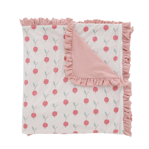Camada dupla de inverno com estilo babado cobertor para bebês meninas infantis manta quente para crianças pequenas