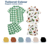Camisa polo de manga curta e shorts para bebês e crianças, meninos, design de bolso, gola virada para baixo, roupas infantis, terno de verão