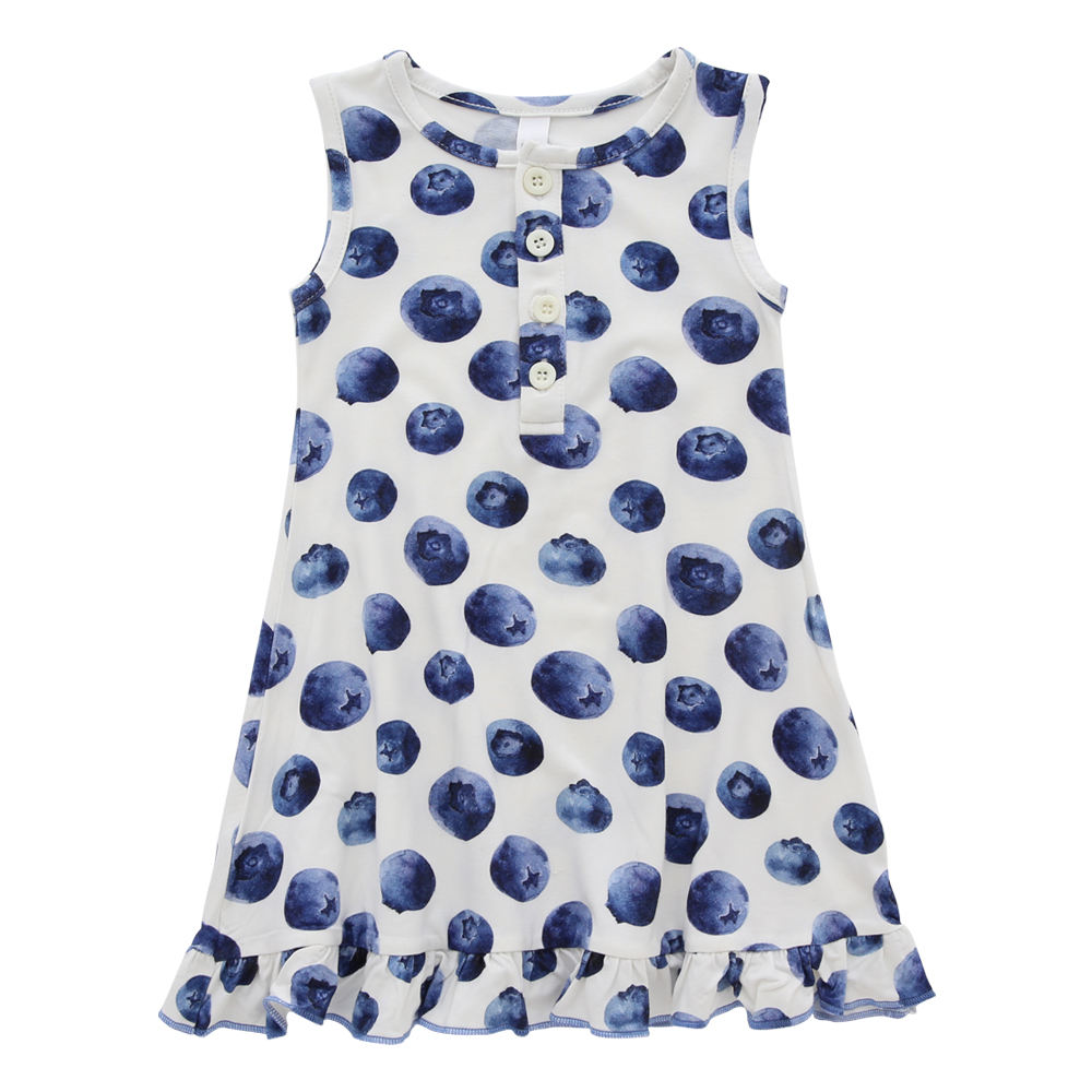 Vestido de verão doce e adorável para bebês meninas com design estampado OEM sem mangas vestido infantil multicolorido estilo floral