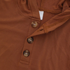 Mais recente design manga longa macacão de algodão de bambu adorável macacão de bebê com chapéu de coelho estilo cor sólida roupas de bebê