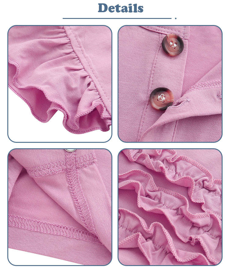 Macacão de bebê de bambu/elastano com babados nas costas, roupas para bebês recém-nascidos, macacão de manga curta com asas