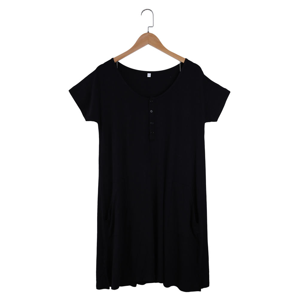 Extra macio de bambu tricotado mamãe mulheres meninas pijamas vestido pijamas com design de botão de abertura