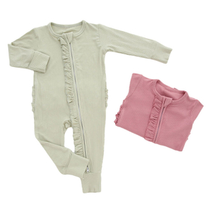 Roupas de bebê recém-nascido unissex, meninos e meninas, cor sólida, roupas de inverno com nervuras, viscose de bambu, macacão de bebê