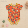 Fabricação de fábrica de serviço OEM as melhores roupas de bebê de bambu de verão Onesie com designs impressos personalizados Macacão de bebê