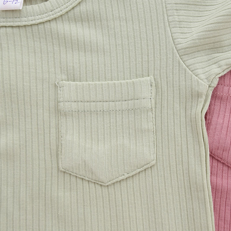 Pijama personalizado aceito direto da fábrica, adorável, unissex, bebê, verão, roupas de bambu, recém-nascidos, duas peças, conjuntos de roupas