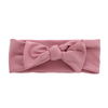 Novo design de bambu malha bebê bandana forte elasticidade facial crianças cabeça banda cor sólida elegante estilo com nervuras