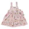 Personalize o vestido de verão sem mangas para bebês, atacado de alta qualidade, algodão de bambu, suspensório, saia macia para bebês e meninas