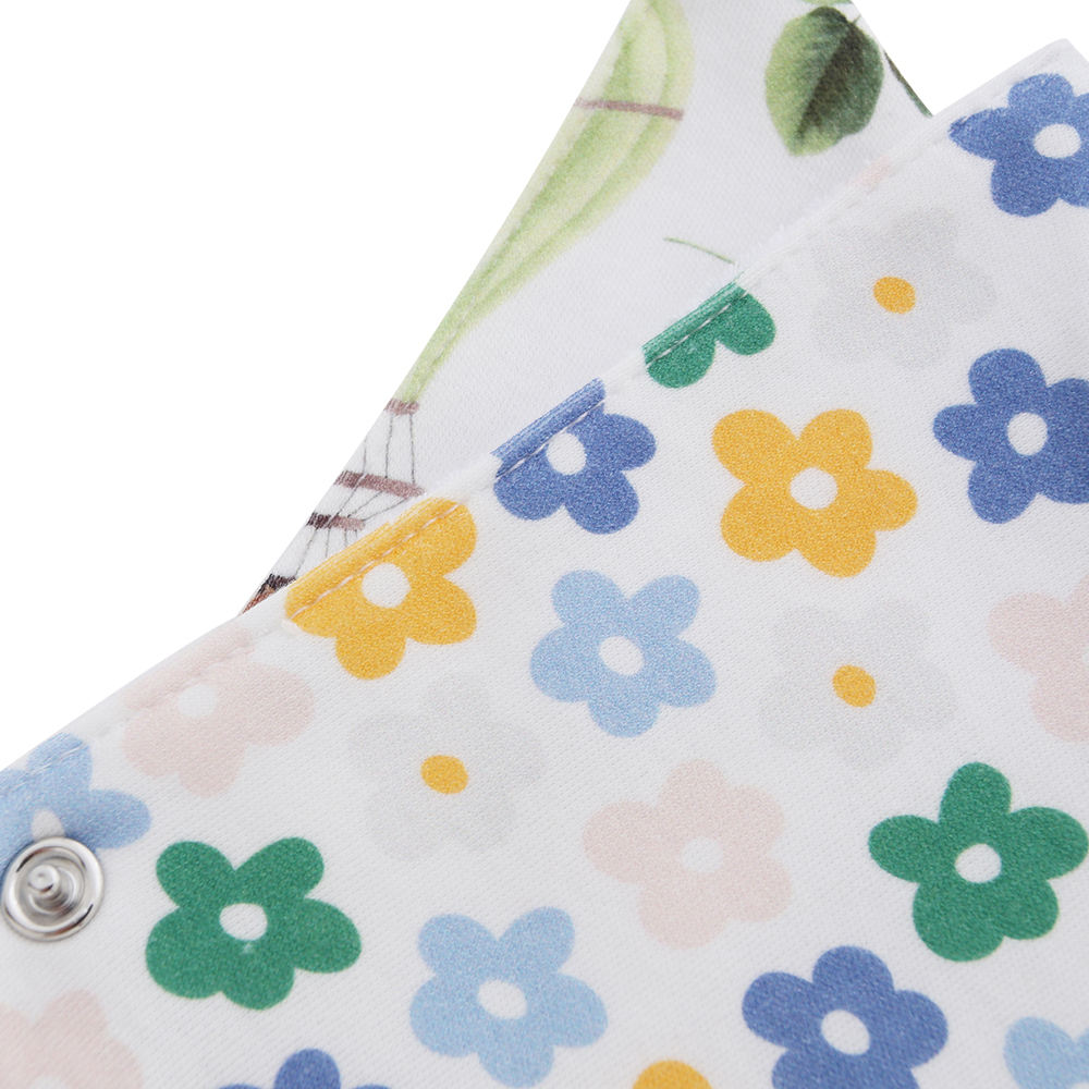 Preço de fábrica no atacado 100% algodão bambu babadores para bebês bonitos personalizados avental de venda quente flor como babadores para bebês