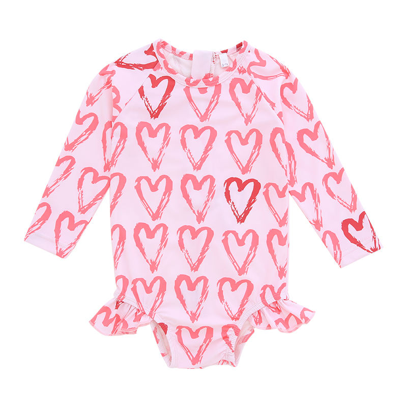 Bebê meninas colorido impresso design macacão de alta qualidade 95% bambu & 5% elastano malha manga longa verão meninas macacão do bebê