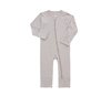 Clássico design de cor sólida suspender bambu algodão manga longa adorável bebê macacão outono crianças corpo terno macacões com zíper