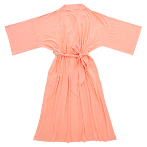 Novo design feminino meninas oem impresso cor sólida camisola de verão estilo causal 95% viscose de bambu e 5% tecido elastano pijamas robe