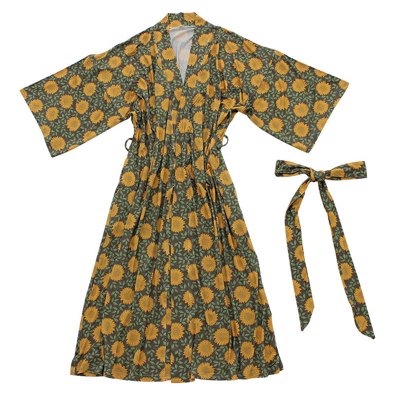 Novo design feminino meninas oem impresso cor sólida camisola de verão estilo causal 95% viscose de bambu e 5% tecido elastano pijamas robe